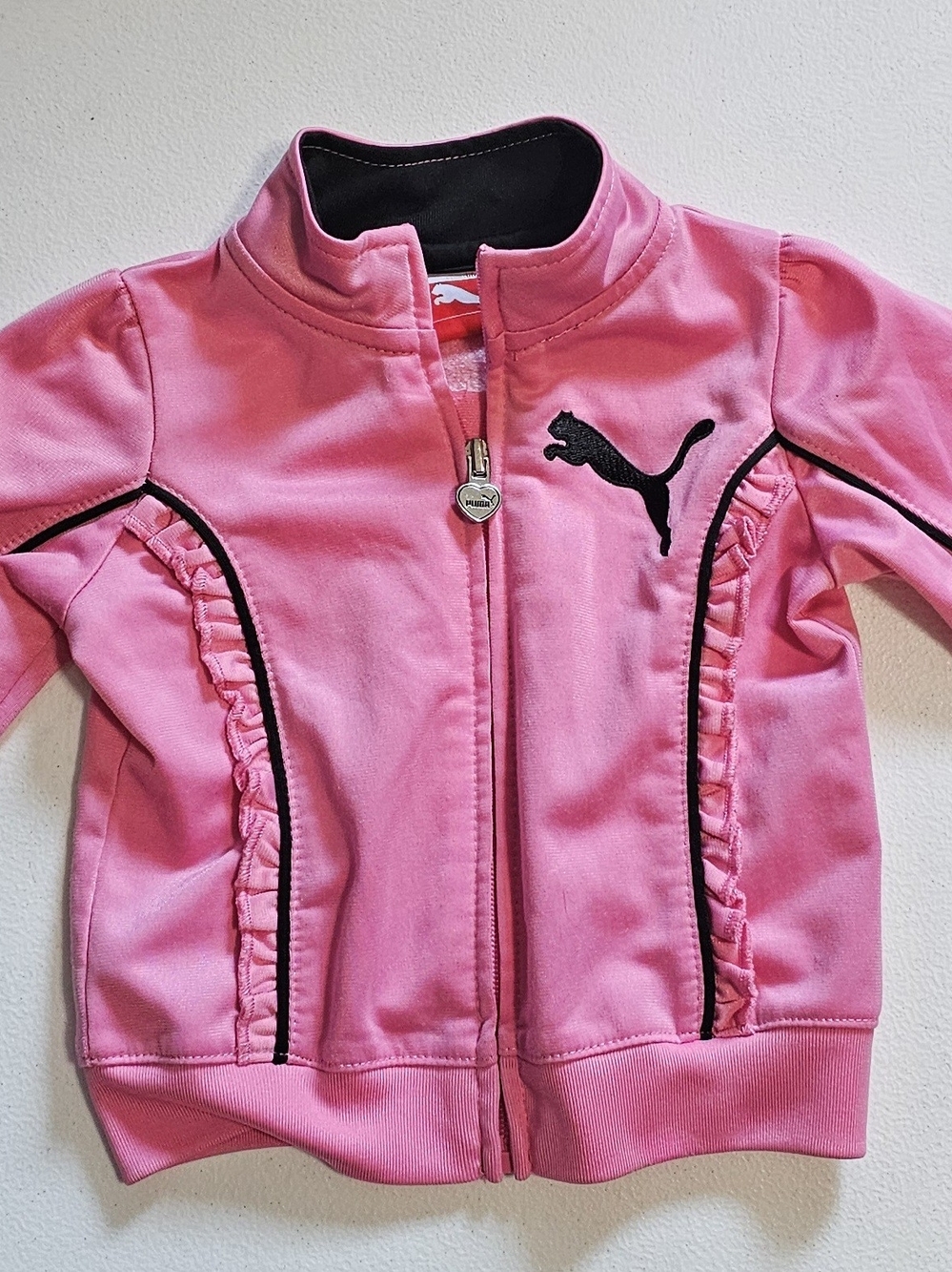 Puma Pink Girls Zip-Up Jacket